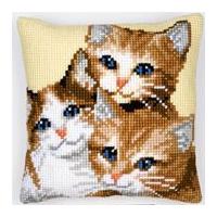 vervaco cross stitch kit cushion kit kittens