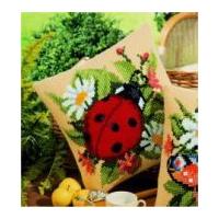 Vervaco Cross Stitch Kit Cushion Kit Ladybird