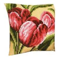 Vervaco Cross Stitch Kit Cushion Kit Tulips