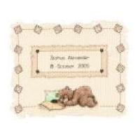 Vervaco Counted Cross Stitch Kit Popcorn Sleepy Popcorn Birth Sampler