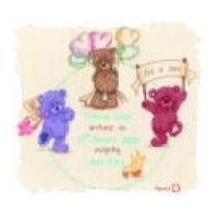 vervaco counted cross stitch kit popcorn celebration birth sampler