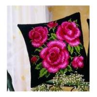 Vervaco Cross Stitch Kit Cushion Kit Pink Roses