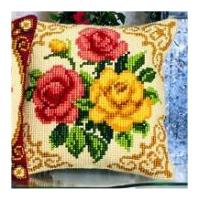 Vervaco Cross Stitch Kit Cushion Kit Mixed Roses