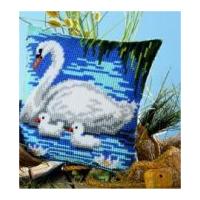 Vervaco Cross Stitch Kit Cushion Kit Swan Family