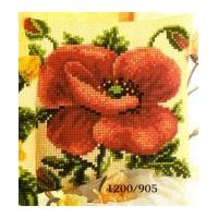 Vervaco Cross Stitch Kit Cushion Kit Oriental Poppy