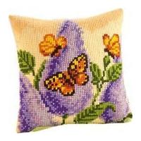 vervaco cross stitch kit cushion kit butterflies on tulips