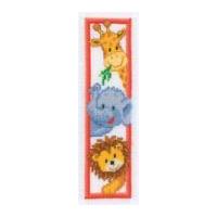 Vervaco Counted Cross Stitch Kit Bookmark Zoo Animals