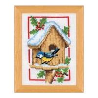 Vervaco Counted Cross Stitch Kit Birdhouse Winter