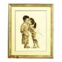 vervaco counted cross stitch kit kiss at the beach