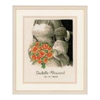Vervaco Counted Cross Stitch Kit Wedding Record The Bouquet