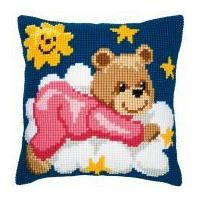 Vervaco Cross Stitch Kit Cushion Kit Pink Teddy