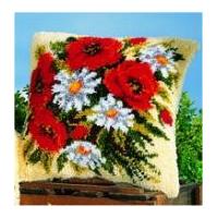 vervaco latch hook cushion kit poppies