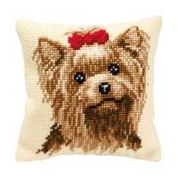 vervaco cross stitch kit cushion kit yorkshire terrier