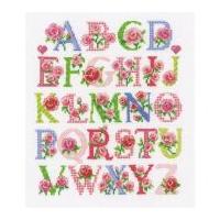 Vervaco Counted Cross Stitch Kit Floral Alphabet