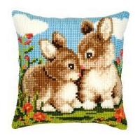 Vervaco Cross Stitch Kit Cushion Kit Rabbits