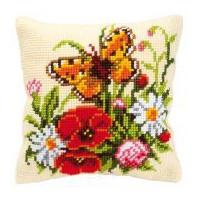 Vervaco Cross Stitch Kit Cushion Kit Butterfly