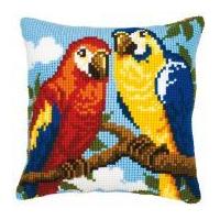 Vervaco Cross Stitch Kit Cushion Kit Parrots