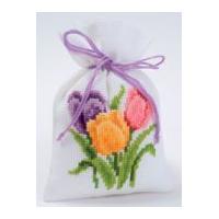 Vervaco Counted Cross Stitch Kit Pot Pourri Bag Crocuses