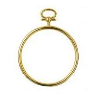 vervaco plastic round shaped cross stitch frames gold