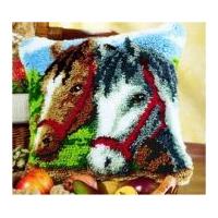 Vervaco Latch Hook Cushion Kit Ponies