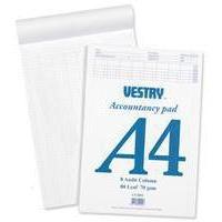 Vestry Accountancy Pad A4 8-Column CV2064