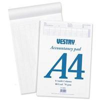 Vestry Accountants Pad 8 Audit Column 80 Leaf A4