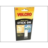 VEL Heavy-Duty Stick On Strips (2) 50x100mm White