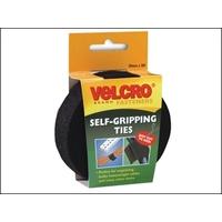 VEL Self Gripping Ties 30mm x 5m Black