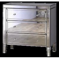 Veneto 3 Drawer Mirrored Chest