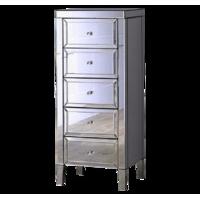 Veneto 5 Drawer Mirrored Chest