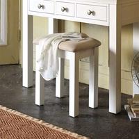 venice white dressing table stool