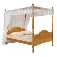 Veneza 4 Poster Long Bed Frame Double Antique