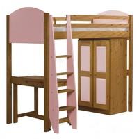 verona high sleeper study set pink