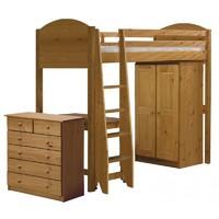 Verona High Sleeper Ultra Storage Antique Pine