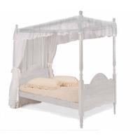 Veneza 4 Poster Short Bed Frame Whitewash