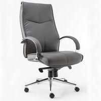 verona modern leather executive chair grey