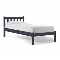 verona belluno short wooden bed frame graphite