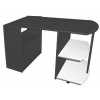 Verona Graphite Pull Out Desk with White