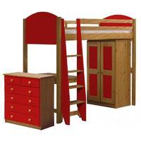 Verona High Sleeper Ultra Storage Red