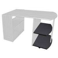 Verona White Pull Out Desk with Graphite