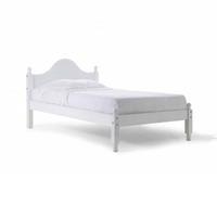 veresi long wooden bed frame single whitewash