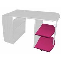 verona white pull out desk with fuschia