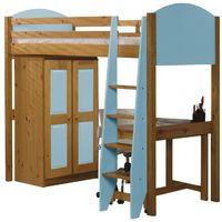 Verona High Sleeper Study Set Baby Blue