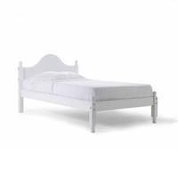 Veresi White Wooden Bed Frame Single