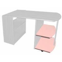 Verona White Pull Out Desk with Pink