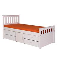 verona ferrara whitewash pine cabin bed