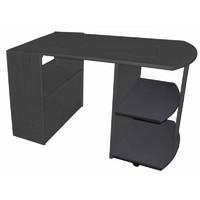 verona graphite pull out desk with graphite