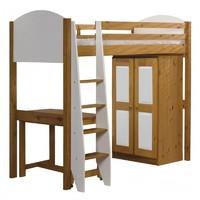 Verona High Sleeper Study Set White