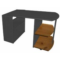 verona graphite pull out desk with antique