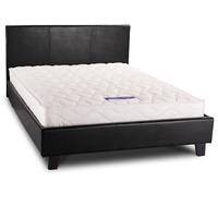 venice pu leather bed frame double black